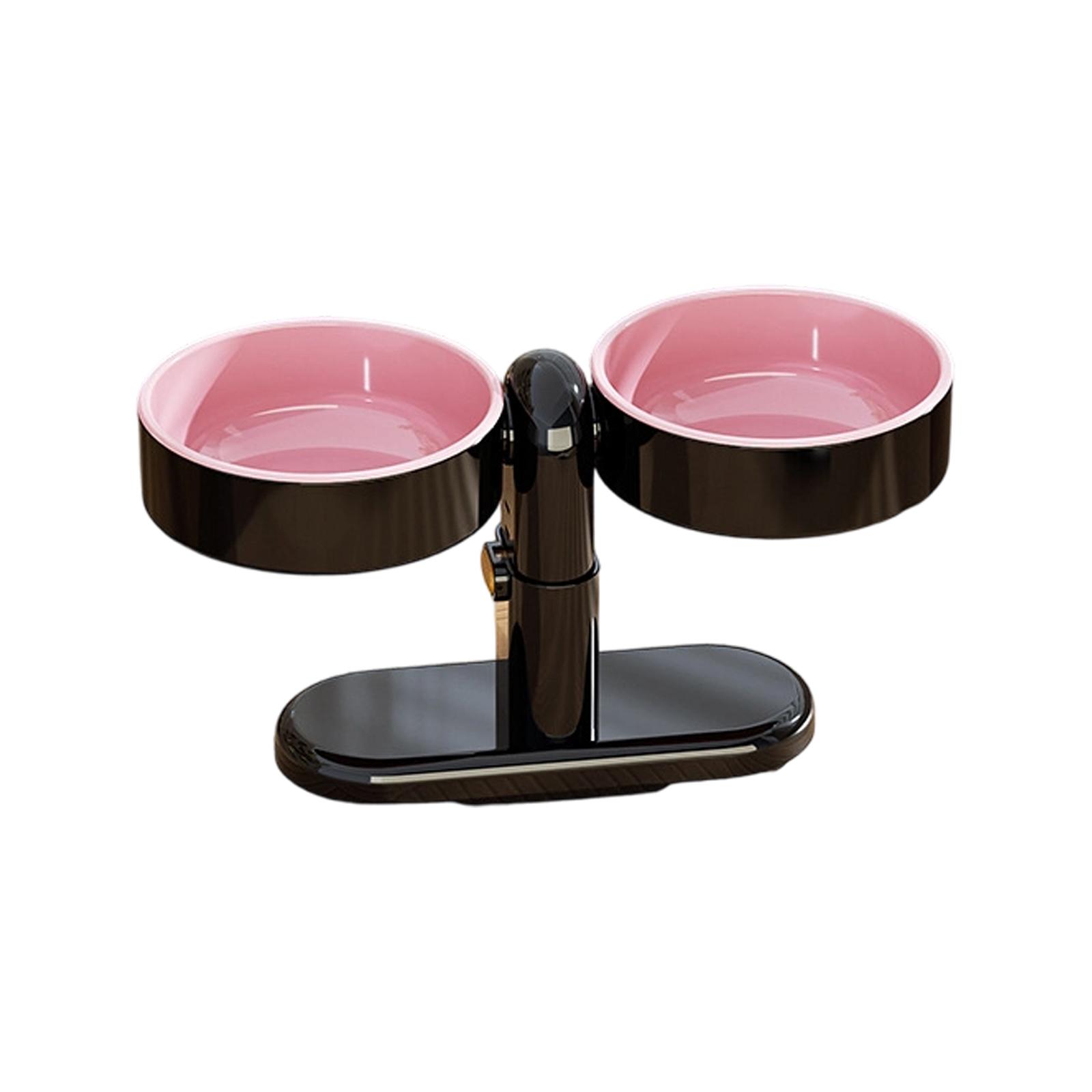 

Adjustable Cats Bowl, Rotating Cats Food Bowl, Not Easy To Tip Over, Large-caliber Pet Water Bowl, Elevated Cats Food Bowl For Neck One Size чорний