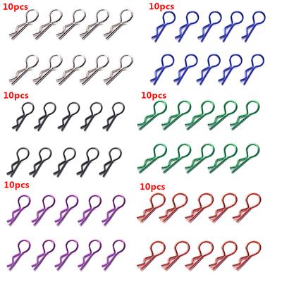 10Pcs Aço Inoxidável Corpo Clipes R Pin Shell Para Redcat Hsp 1/10 Rc Peças Do Carro