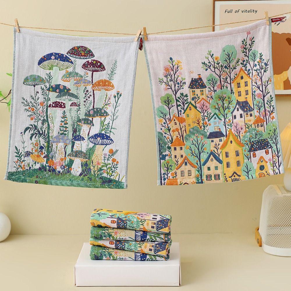 34x40cm Kitchen Towel Quick Dry Tea Towel High Quality Pure Cotton Dish Cloth  Home Restaurant