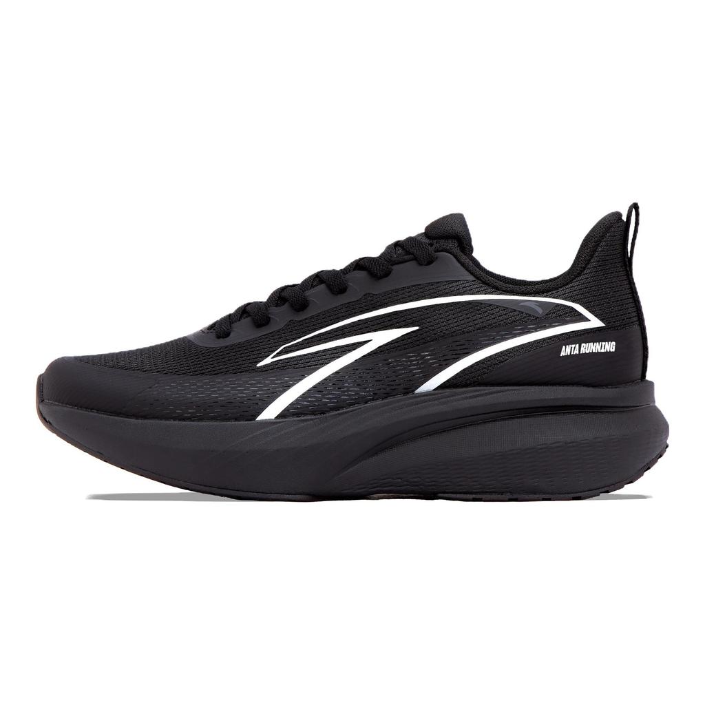 Anta Abrasion Resistant Breathable Low top Casual Running Shoes Men's Basic Black Metal Titanium 112545522R-1