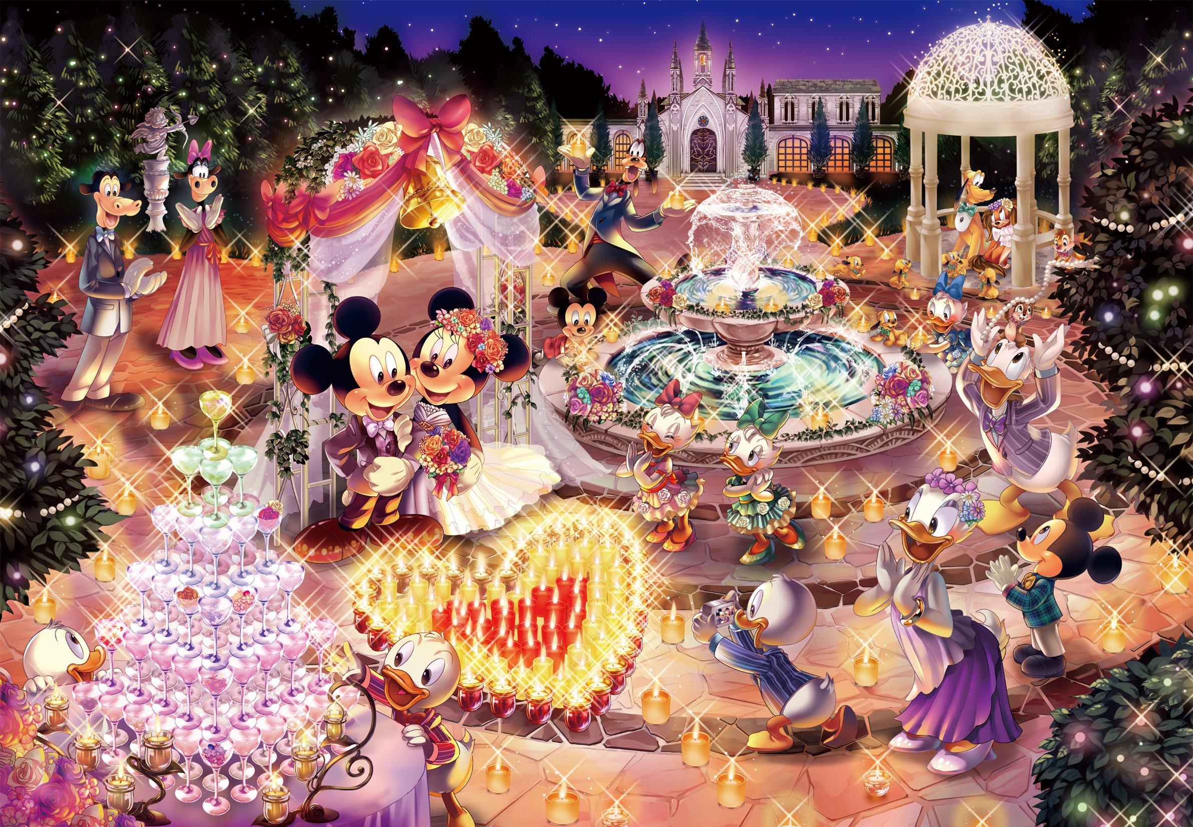 

Tenyo Светящийся пазл Disney Night Wedding Dream с лопаточкой и сервисной картой [Сделано в Японии] 1000 деталей (51х73,5см) клей Д-1000-457,
