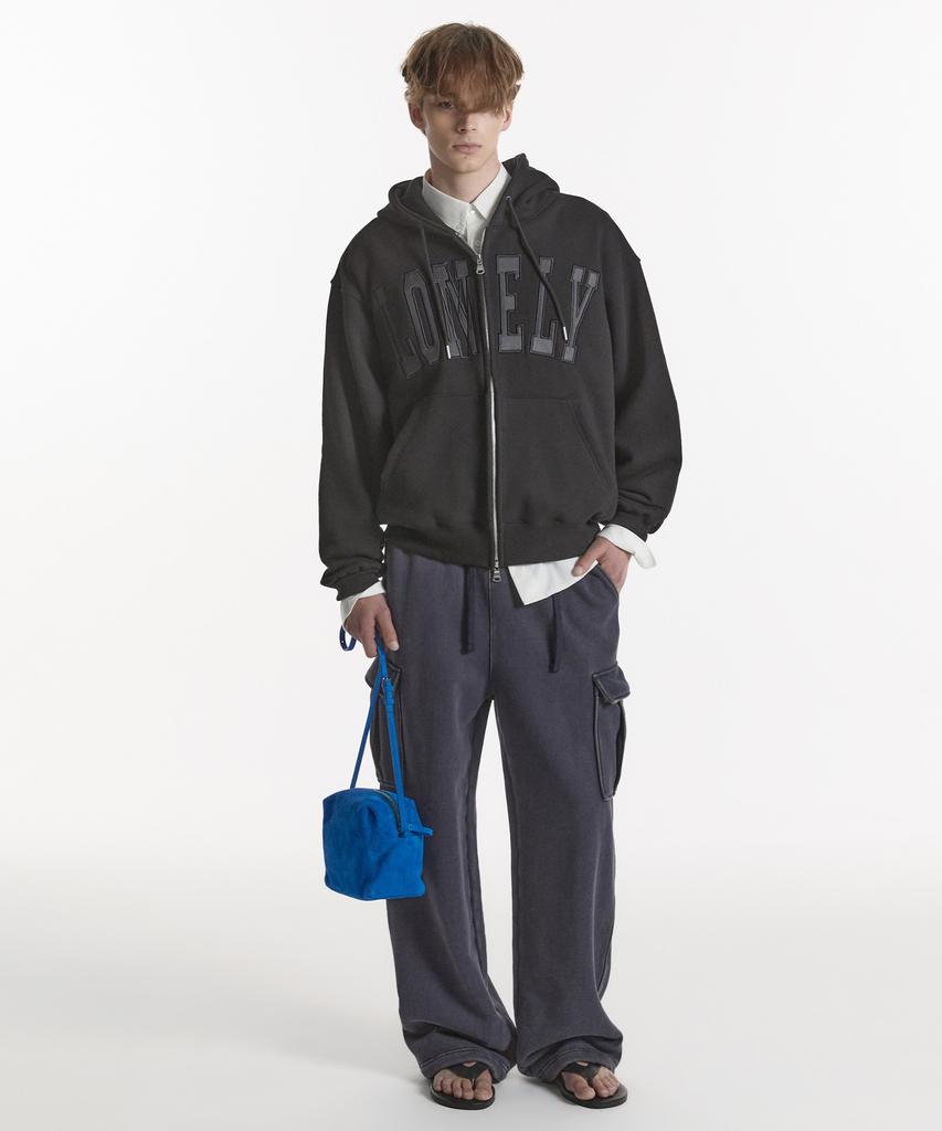 NOHANT Washed Cargo Sweat Pants Navy