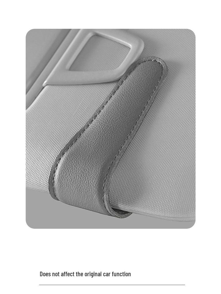 Leather Car Visor Sunglasses & Card Holder Clip