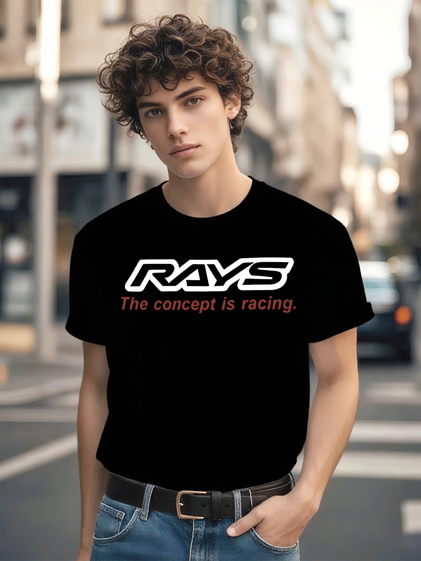RAYS VOLKI Racing Heavyweight Cotton T-shirt - All-Season Comfort Tee with Racing Graphic XXXL