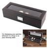 Sturdy Carbon Fiber Watch Box Transparent Window 6 Slots Watch Case Red Line Luxury Watch Display Watch Display