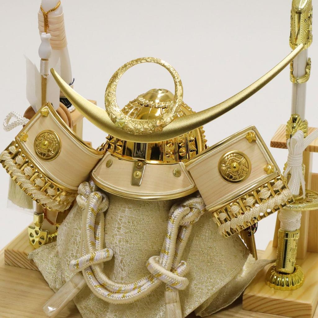 May Festival Doll, Helmet Case Display, Kai (Oar) Design, Uesugi Gold, Two-tone Green Back, 28cm (W) x 23cm (D) x 32cm (H), Uesugi Helmet WG0708