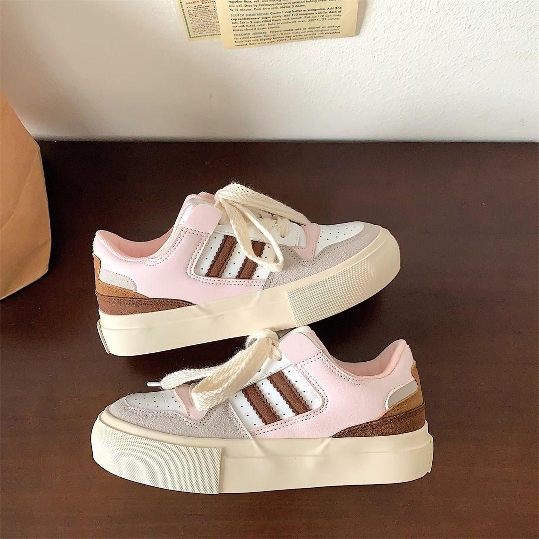

Retro little white shoes female students spring new casual versatile fashion platform sports shoes 40 рожевий