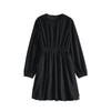 Di Su Girl Series Embroidered Lace Collar Long Sleeve Dress