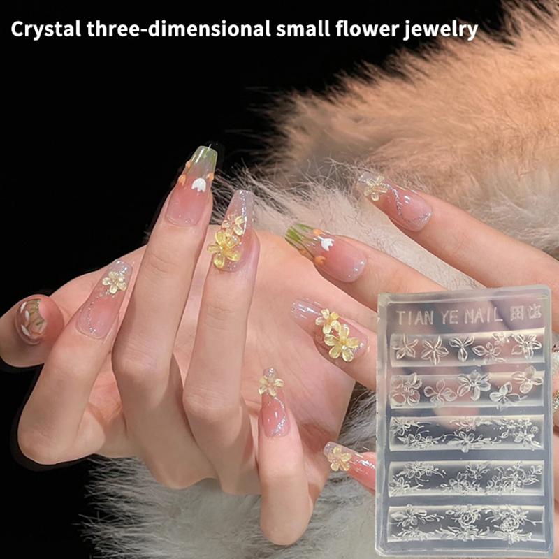 Silicone Nail Mold Flower French Style Nail Decorations Nails Diy Design Stereoscopic Stamping Plate Nail Tools Art Supplies