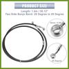 55.12" Length 10mm ID Motorcycle Hydraulic Brake Line Oil Hose Pipe Stainless Steel Braided Cable for ATV Motocross Sport Bikes Street Bikes Black