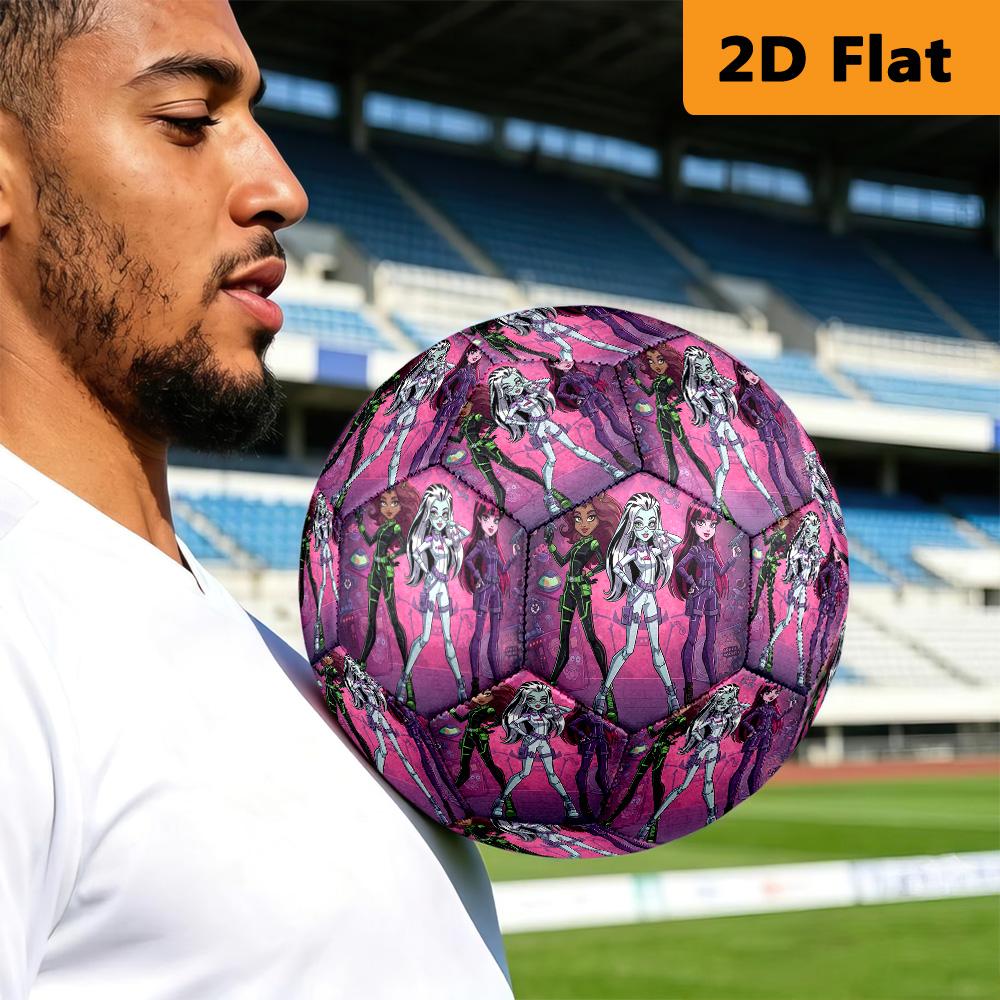 Monster High Magic Soccer Ball Suitable for Both Training and Competition No. 5 Football Outdoor Sports High Elasticity Unique Football Gifts
