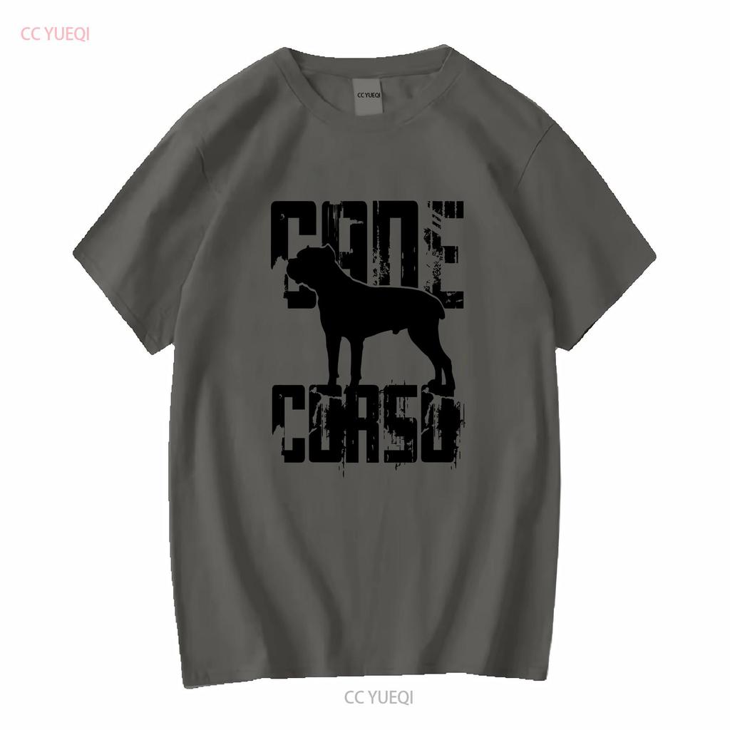 Cane Corso logo grey T Shirt top tee dog design mens sizes vintage Washed Top For Everyday Wear graphic Casual homme Unisex
