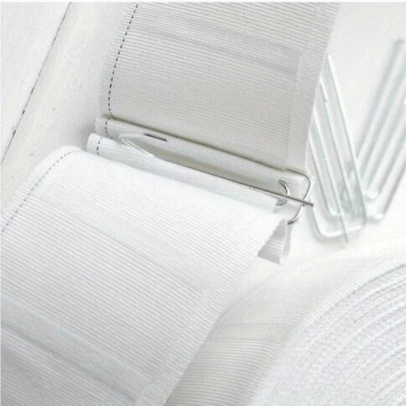 30Pcs Premium Steel Curtain Hanging Hooks White Window Rings Durable Home Decor Curtain Accessories.