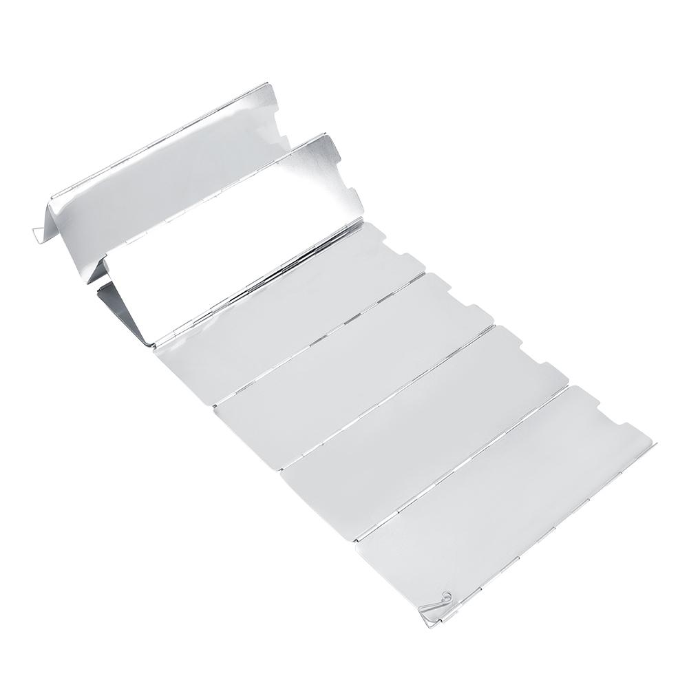 10pcs Foldable Burner Windshield for Outdoor Camping Picnic BBQ Cooking Gas Stove