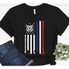 Us Coast Guard American Flag Wife T Shirt