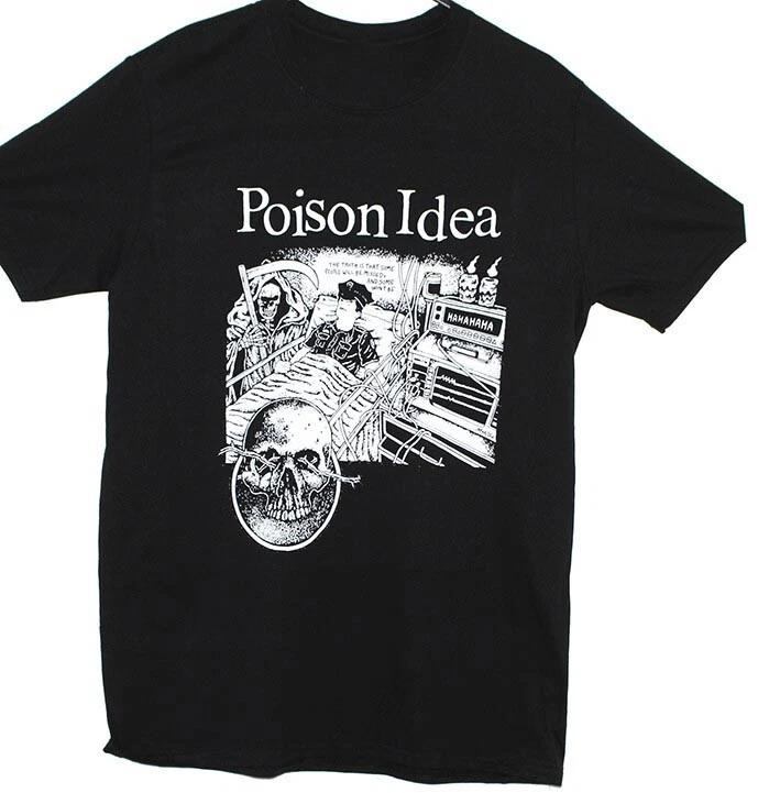 Retro Poison Idea Hardcore Punk Rock Metal T Shirt S-5XL Cotton Black TR565 XL