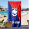 Ipswich Town Personalized Printed Beach Towel Soccer Logo Support Custom Name Text Absorbent Towel For Sport Travel Special Gift
