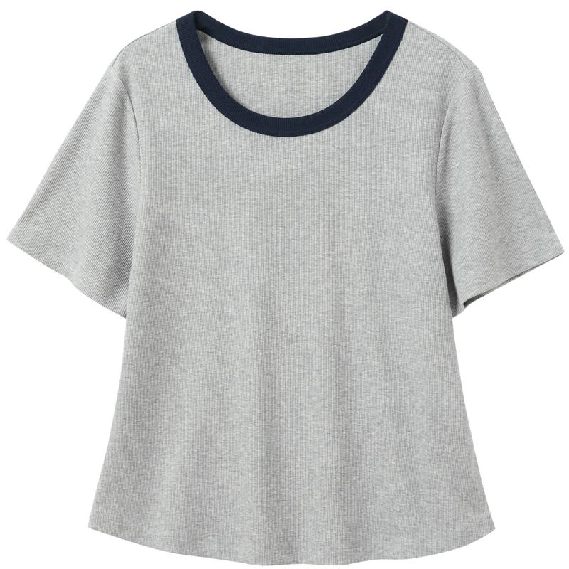 Sancai 2026 Spring Plus Size Round Neck Short Sleeve T-shirt