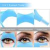 Crystal Mascara Shield Eyeliner Assistant 3 In1 Eyelashes Tools 3-In-1 Eyelash Comb Template  Women