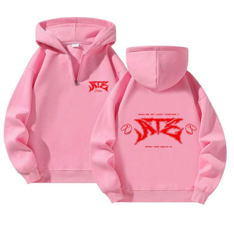 Hanorace pentru bărbați femei StrayKids Combinație Imprimat Pulover cu fermoar Nou Pulover cu fermoar Bărbați și femei Același stil Hanorac