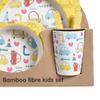 Dziecięcy zestaw naczyń stołowych z włókna bambusowego Dziecięca miseczka z kreskówką Talerz dzielony Łyżka Widelec Kubek Typ prezentowy 3