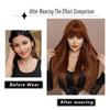 Women's Simulation Wig 70cm Hair Caramel Wig Long Straight Wig Full Headgear Rose Hair Net Headdress Beauty Decoration Wig