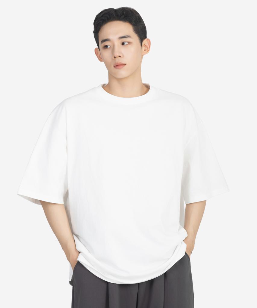 Beokeuldaun Extra - Oversized Heavy Weighted Boxy T-Shirt (White)