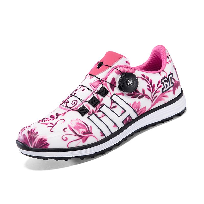 Couple Golf Shoes Men`S White Waterproof