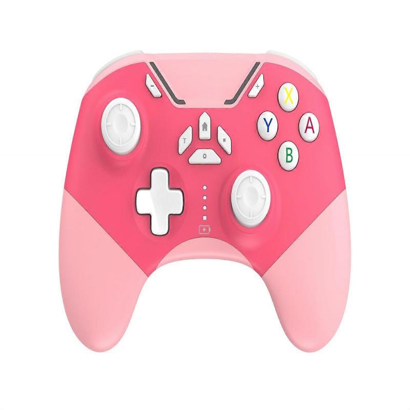 Bluetooth Controller for Switch/PC/iPhone/Android/Apple Arcade MFi Games/TV/Steam, Pro Wireless Game Controller(Pink)