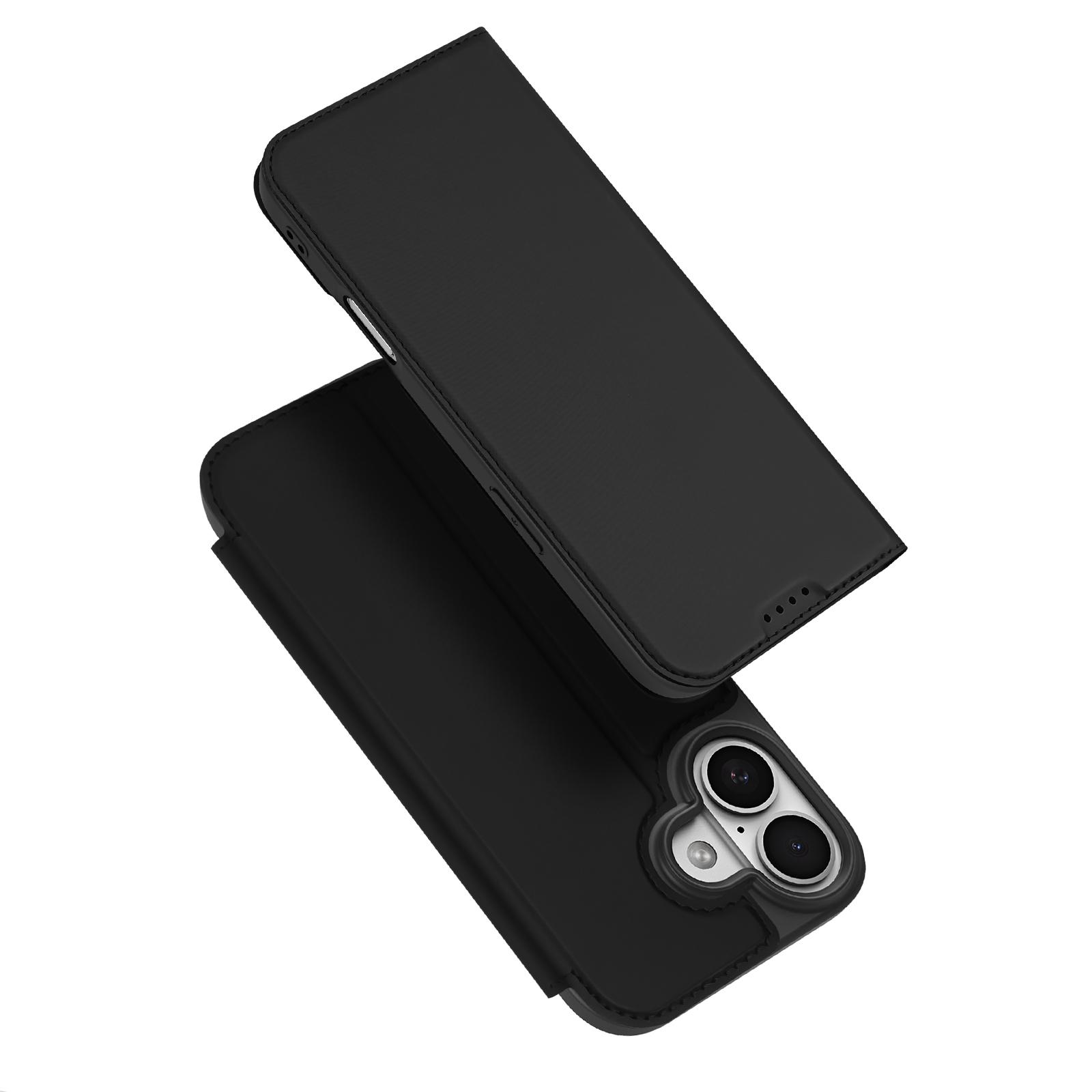 

For iPhone 17 Case DUX DUCIS Skin Pro Series Leather Cover Card Holder Black