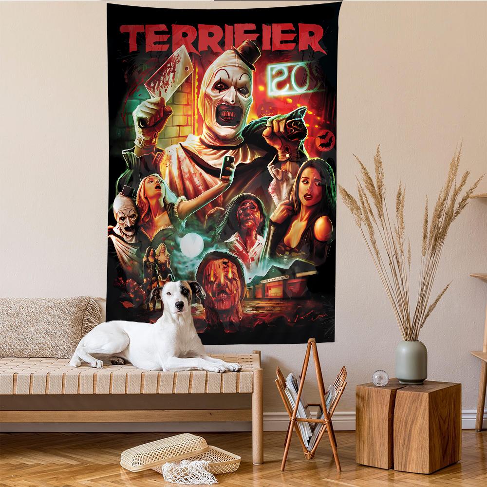 VIKAMA Gory Art Wandteppich Thema Dekorative Malerei Wohnzimmer Wandteppich Horror Thema Schlafzimmer Dekoration Halloween Geschenk