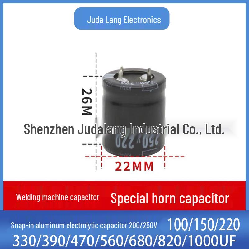 Refurbished Horn Type Aluminum Electrolytic Capacitor 200V/250V, 220uF/330uF/680uF Series