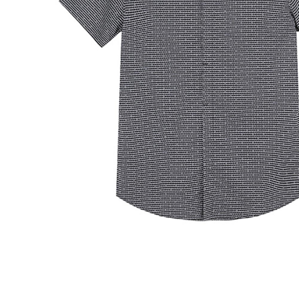 Armani Exchange SS23 Patterned Print Single-Breasted Short Sleeve Shirt Men shirts Black 3RZC04-ZNEAZ-02EG