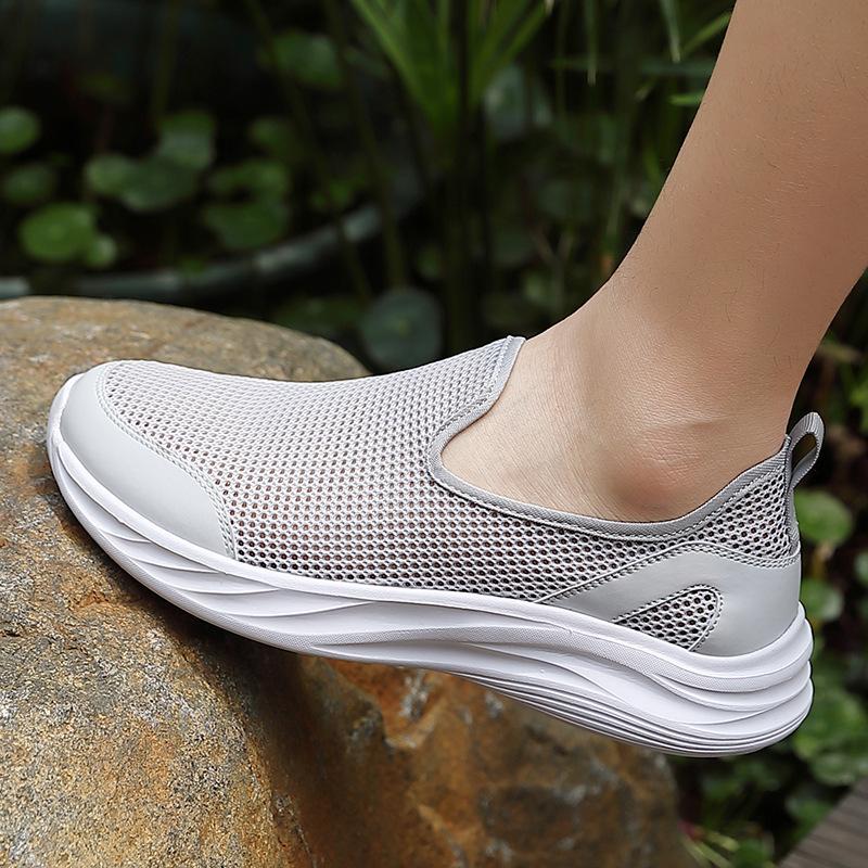 Large size new lazy hollow breathable mesh shoes low top foot cover casual sports shoes