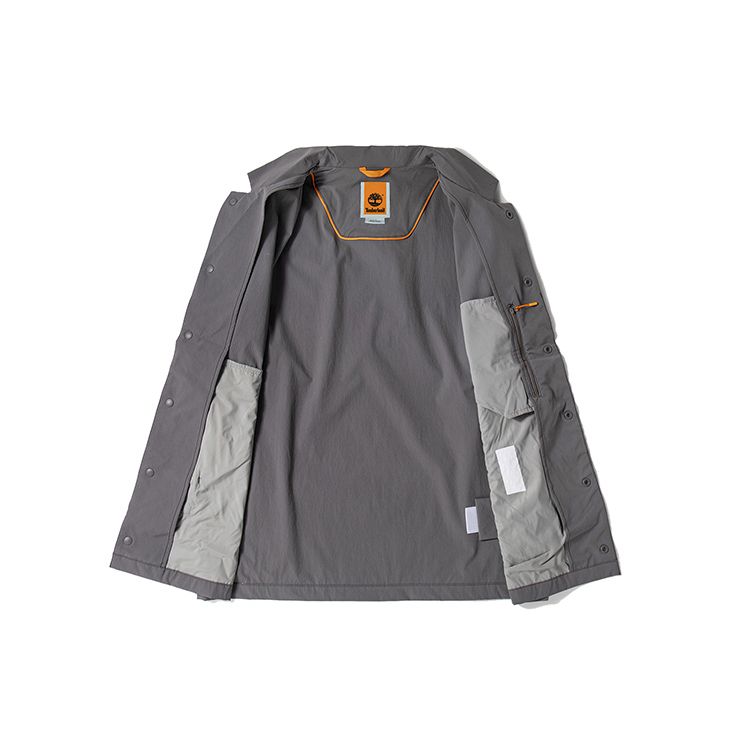 Timberland Casual Solid Color Zip Pocket Jacket Men Jackets Gray A26B6-033