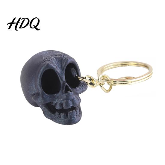 Desk Decor 3D Printed Cute Skull Keychain Artistic Tabletop Ornament