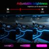 6/10/18 In 1 Symphony RGB Neon Light Car Ambient Light Interior Acrylic LED Strip Decoration Atmosphere Lamp by APP Control