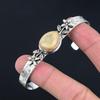 Natural Imperial Jasper Ethnic Flower Mother Bangle Jewelry 925 Sterling Silver
