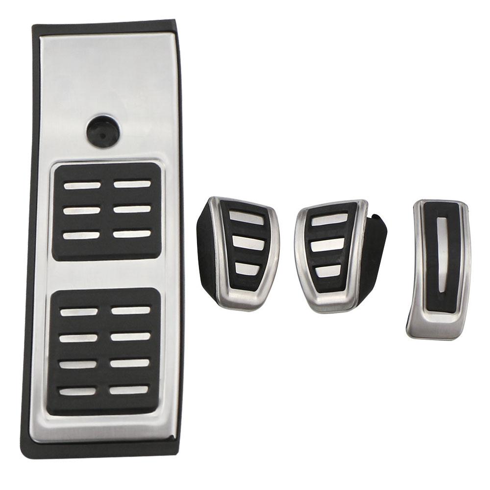 Edelstahl-Autofußpedale für Q5 80A 2018 2019 2020 2021 2022 Kraftstoffbremse Fußstützenpedalabdeckungspolster Autozubehör