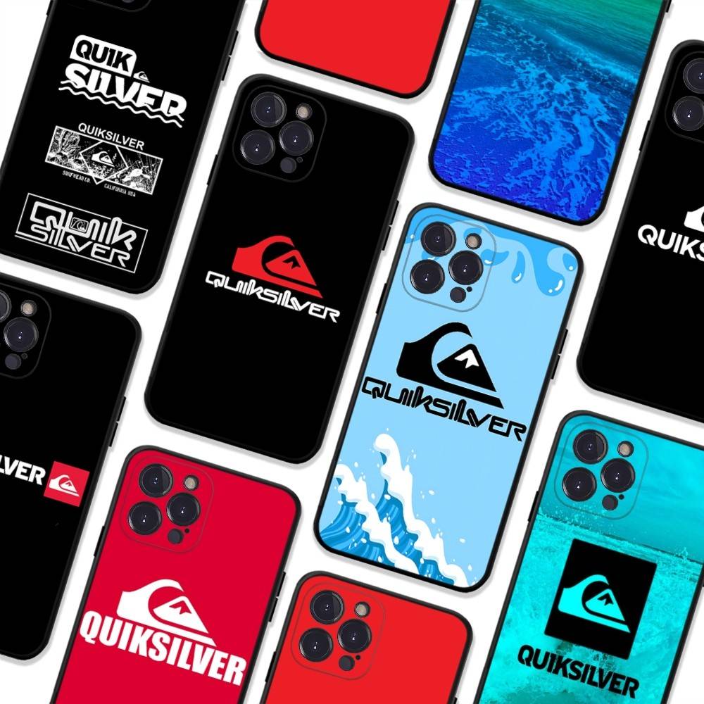 Q-QuiksilverS LOGO Phone Case For IPhone 17 16 15 14 13 12 11 Pro Max Plus Mini Soft Black Cover