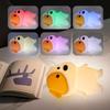 Cute Soft Silicone Dog Night Lights With Sound Dimmable Timmer Nursery Puppy Lamp Bedroom Bedside Nightlight Baby Boy Girls Gift