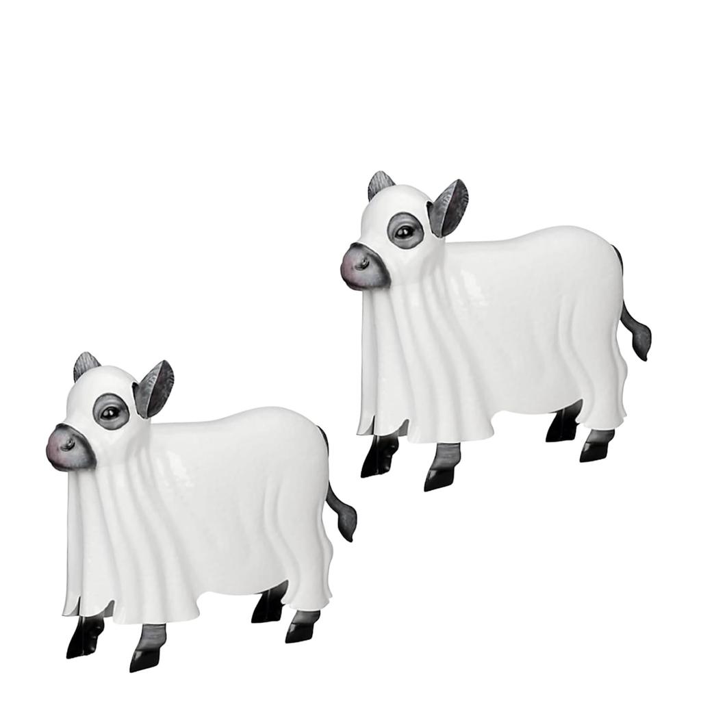 Spooky Metal Cow Statue,Halloweens Yard Decoration Prop ,Host Cow Decor,CowsStatue, Halloweens Cows Decorations Outdoor SculptureStatue,Hallowe
