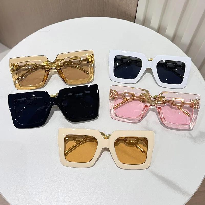 New Big Frame Square Sunglasses Men's Classic Vintage Square Sun Glasses Women's Outdoor Leisure Eyewear UV400