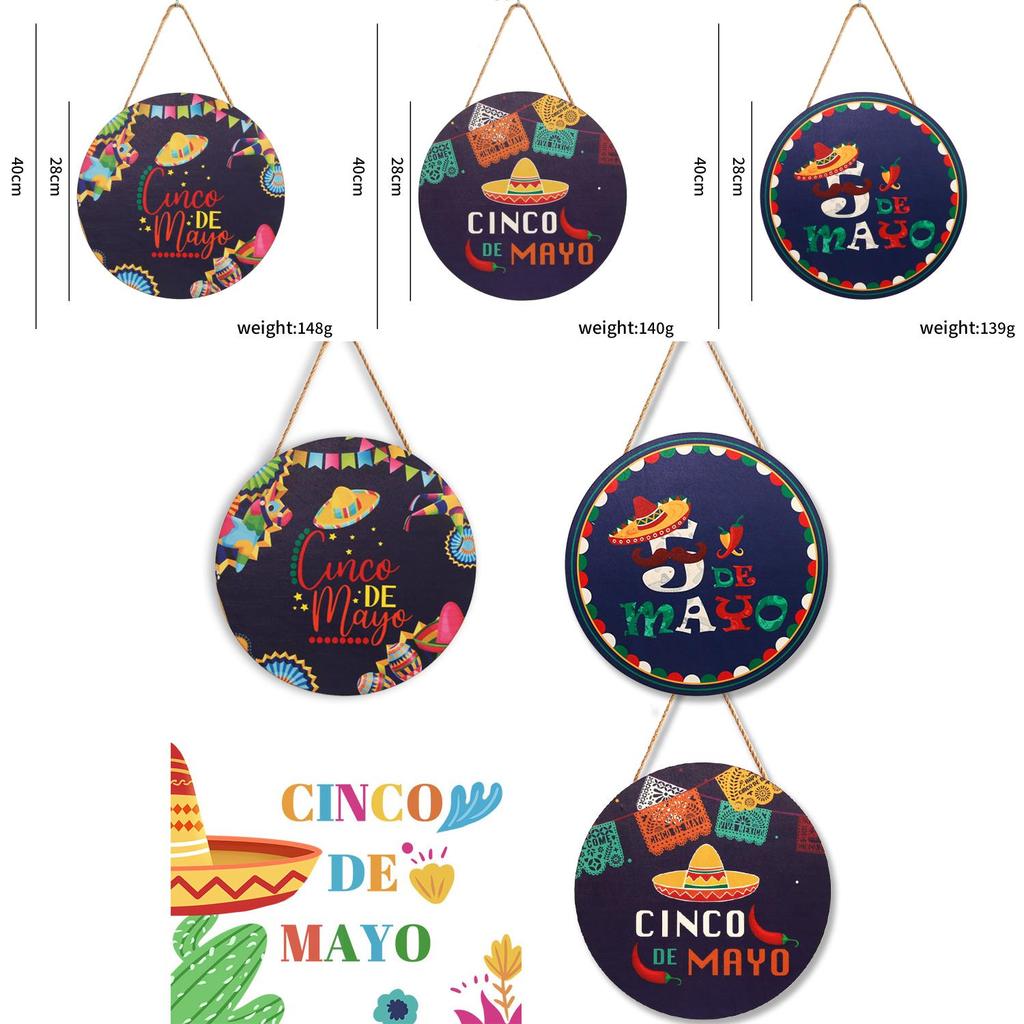 Vibrant Cinco De Mayo Wooden Sign For Festive Indoor Decoration And Party Decor