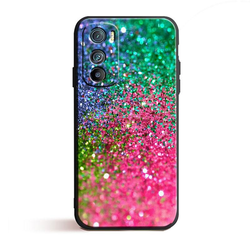 Чехол для телефона с блестящей песочной печатью для Motorola MOTO G9 G22 G30 Edge30 Pro E22 S E30 E40 Fusion Plus Lite, черный чехол для телефона Motorola One Marco