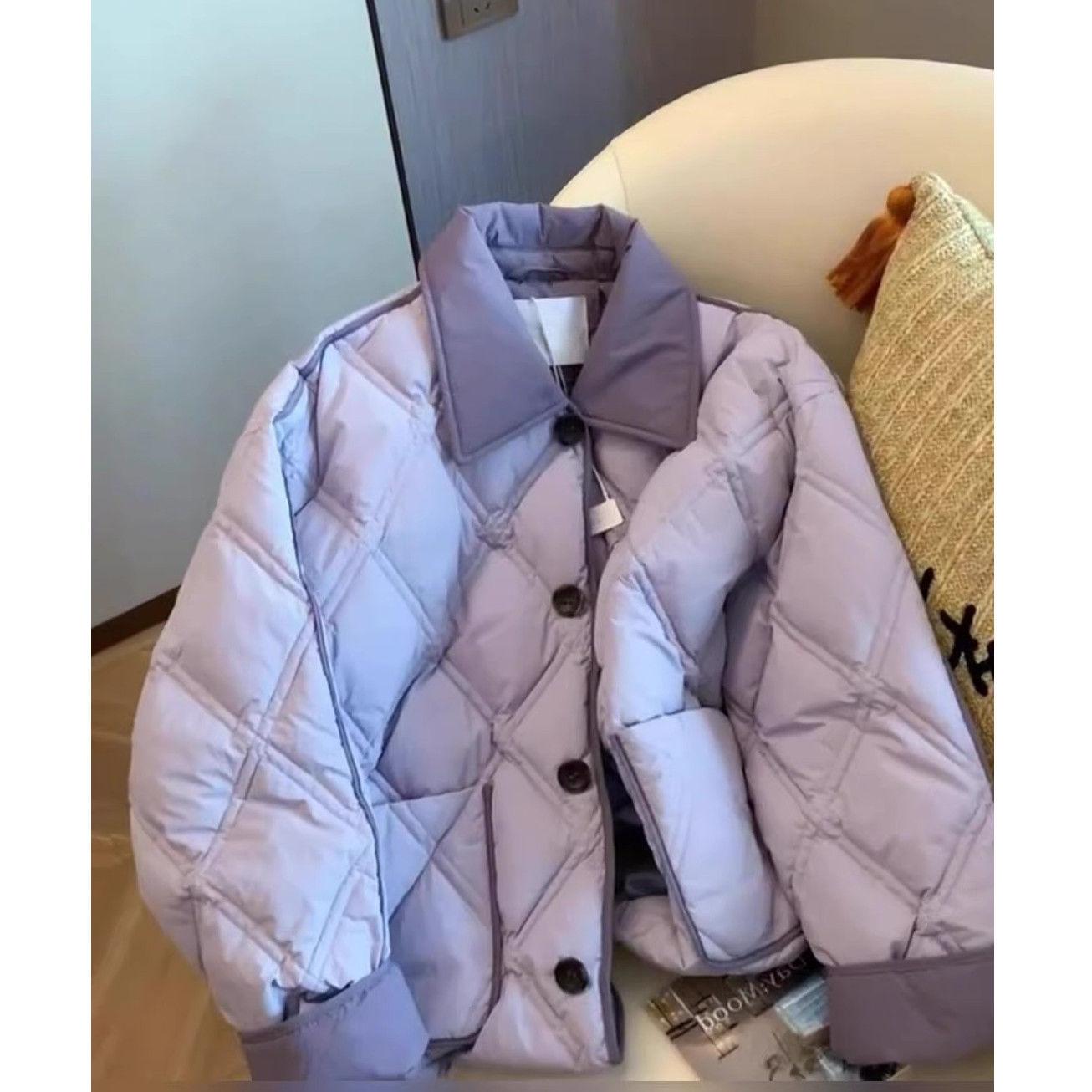 

Жіночий кардиган на ґудзиках з довгим рукавом, лацканами, контрастною курткою, модний західний топ для осені та зими S фіолетовий