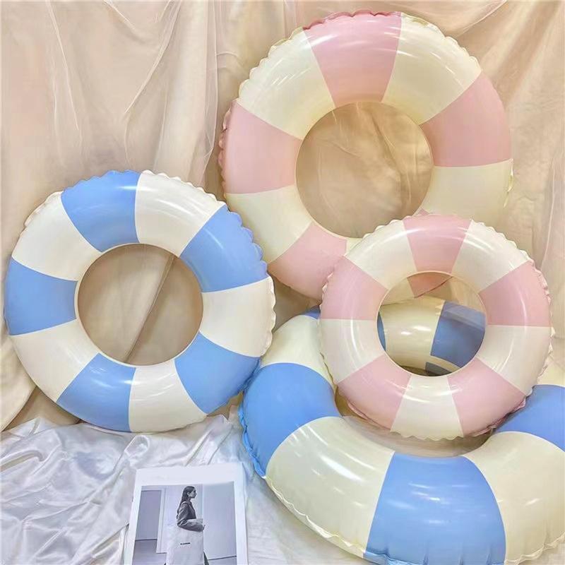75/85cm Retro Float Easy Inflatable Swimming Pool Ring with Handle for Child 4+