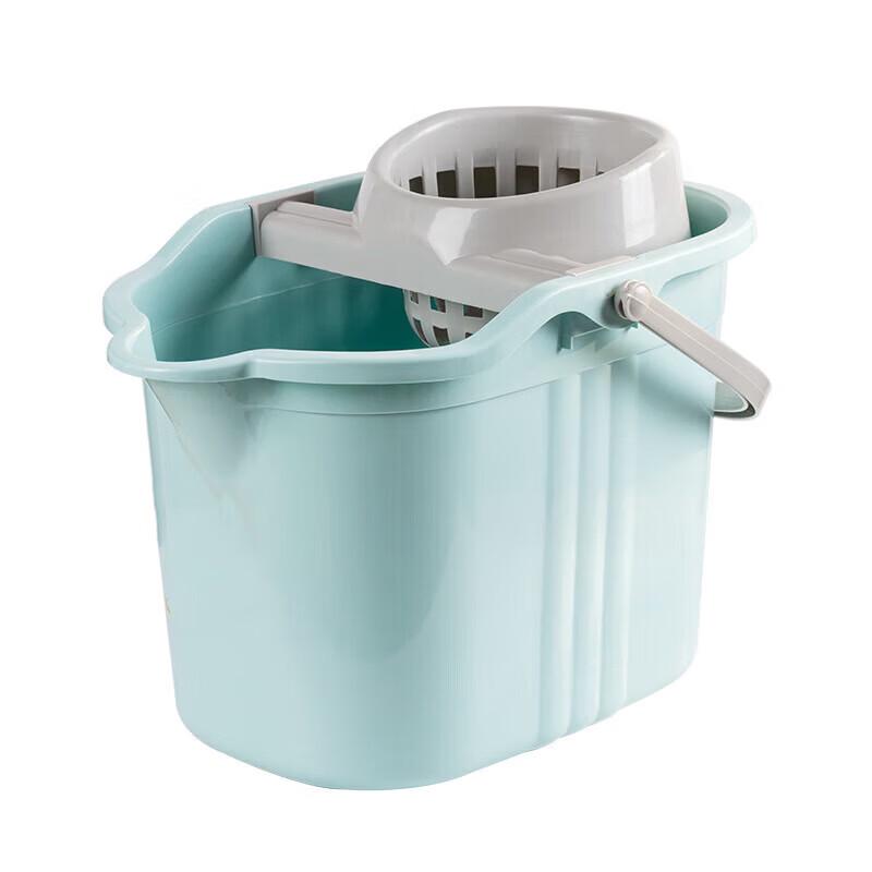Square PP Plastic Mop Bucket with Wheels