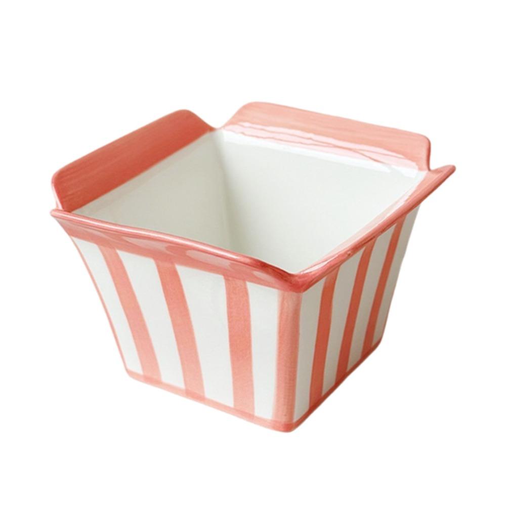 Ceramic French Fries Bowl Heat-resistant Snack Bucket Fruit Salad Bowl Fries Chicken Style F