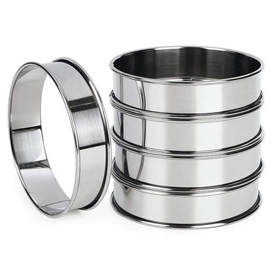 Edelstahl Doppel Rolled Backen Kreis Torte Ring Obst Kuchen Kuchen Cookie Formen 10Cm 8Cm Für Küche Keks Gebäck